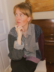 Blouson // Dunkel + Rot // Onesize