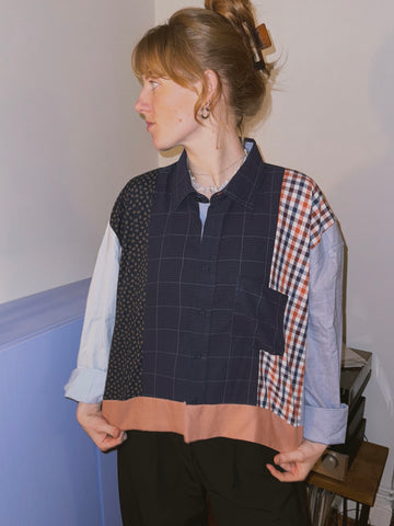 Blouson // Dunkelblau + Rostrot // Onesize