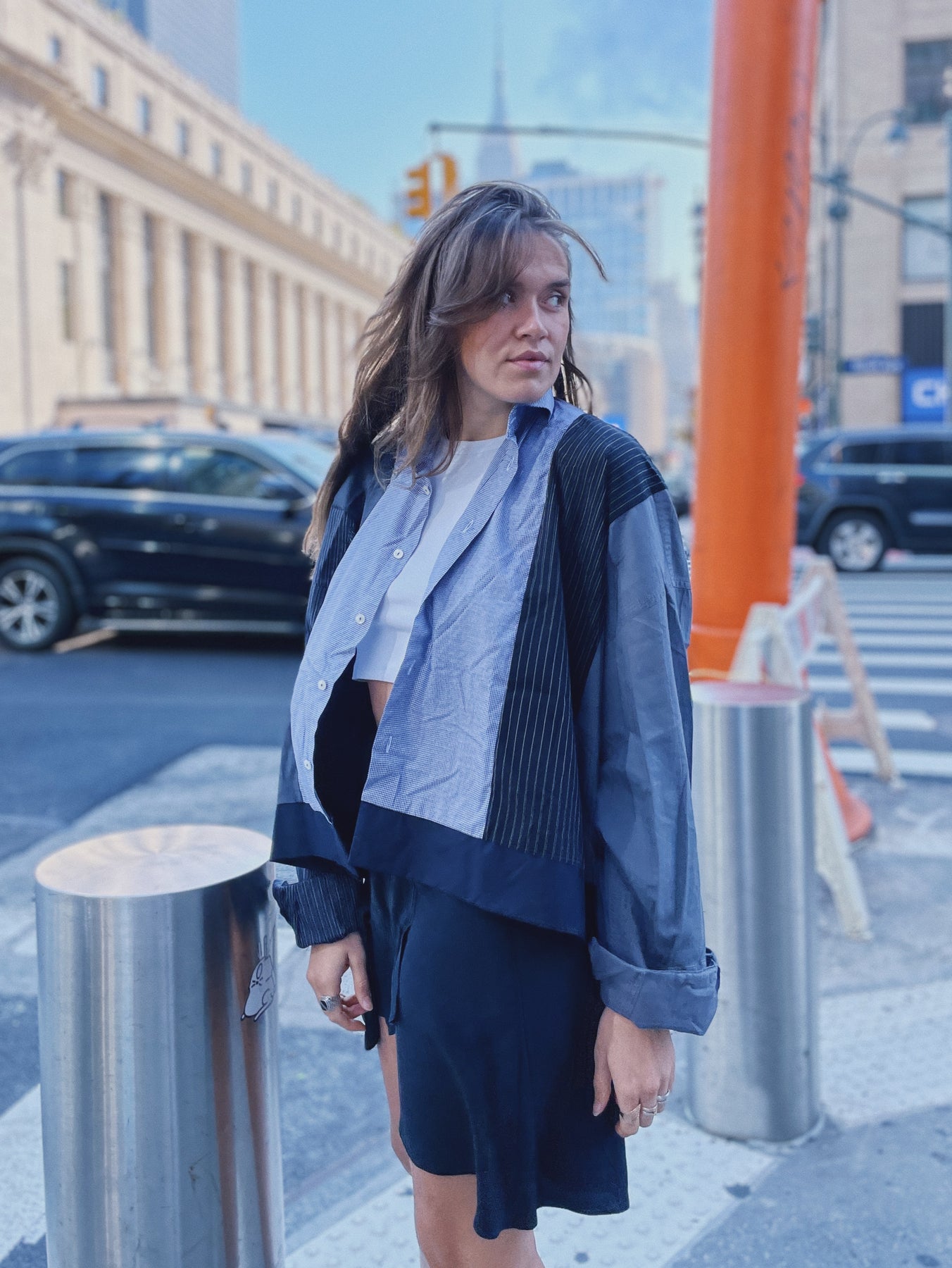 Nonoi Studio Blouson // Blau + Schwarz // Onesize