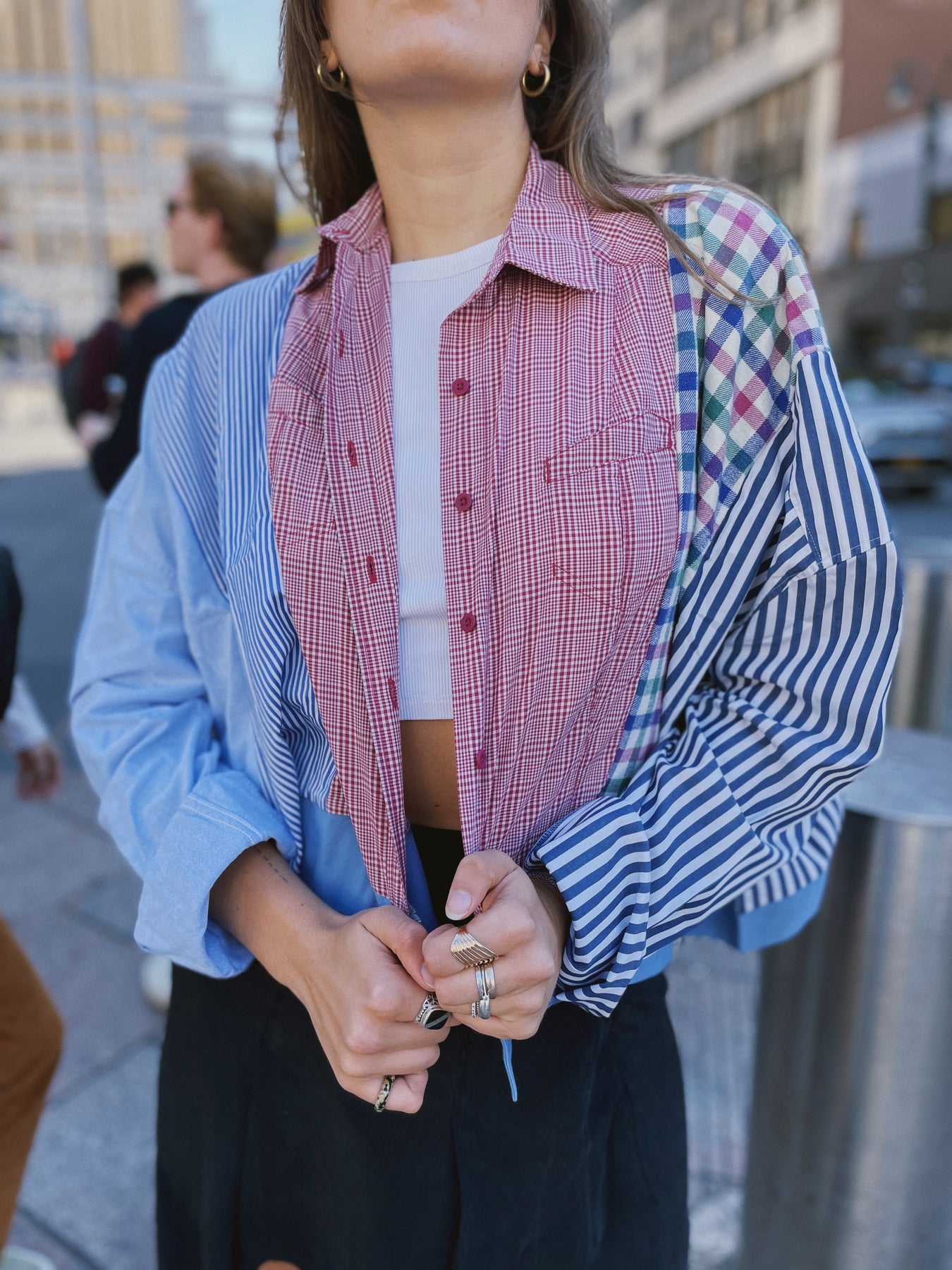 Nonoi Studio Blouson // Blau + Rot // Onesize