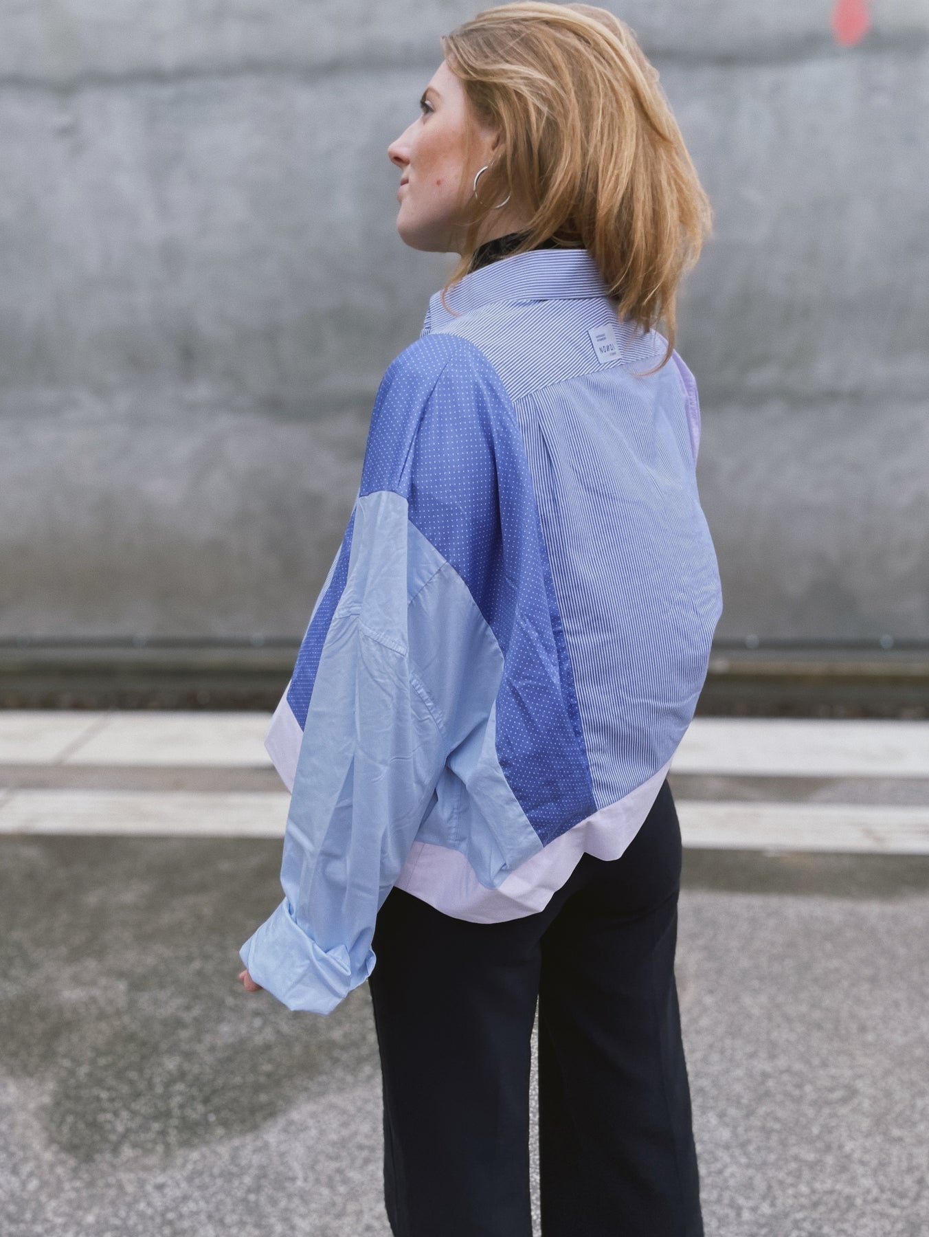 Nonoi Studio Blouson // Hellblau + Flieder // Onesize