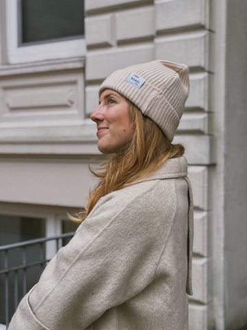 BEIGE MÜTZE "CILLO" AUS KASCHMIR // UNISEX