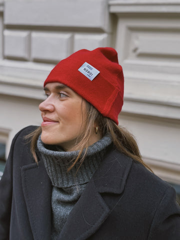 ROTE MÜTZE "ORJU" AUS KASCHMIR // UNISEX