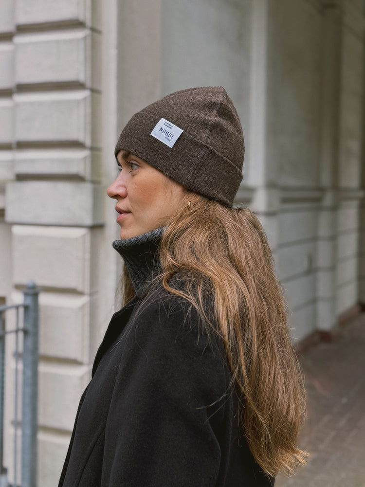 MÜTZE BRAUN "GENUA" AUS WOLLE // UNISEX