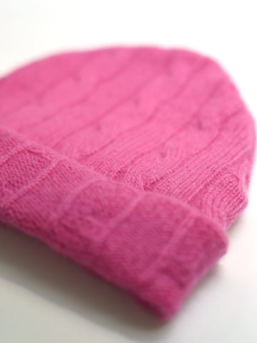 KINDERMÜTZE PINK "LITTLE FLOWER" AUS KASCHMIR