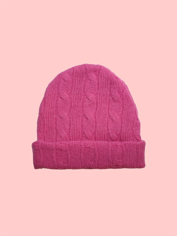 KINDERMÜTZE PINK "LITTLE FLOWER" AUS KASCHMIR