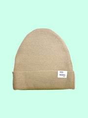 MÜTZE "LAMA" BEIGE-GRAU AUS KASCHMIR // UNISEX