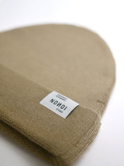 MÜTZE "LAMA" BEIGE-GRAU AUS KASCHMIR // UNISEX