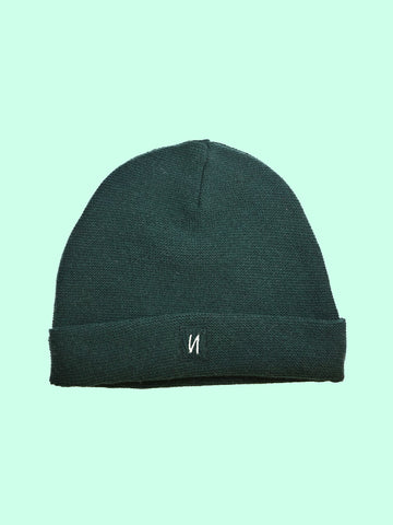 DUNKEGRÜNE MÜTZE "SAO PAOLO" AUS WOLLE // UNISEX