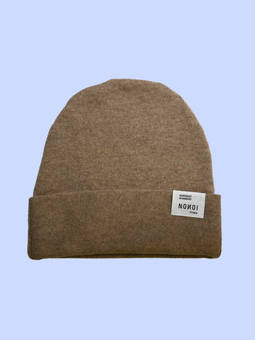 MÜTZE "AVAR" BEIGE-BRAUN AUS KASCHMIR // UNISEX