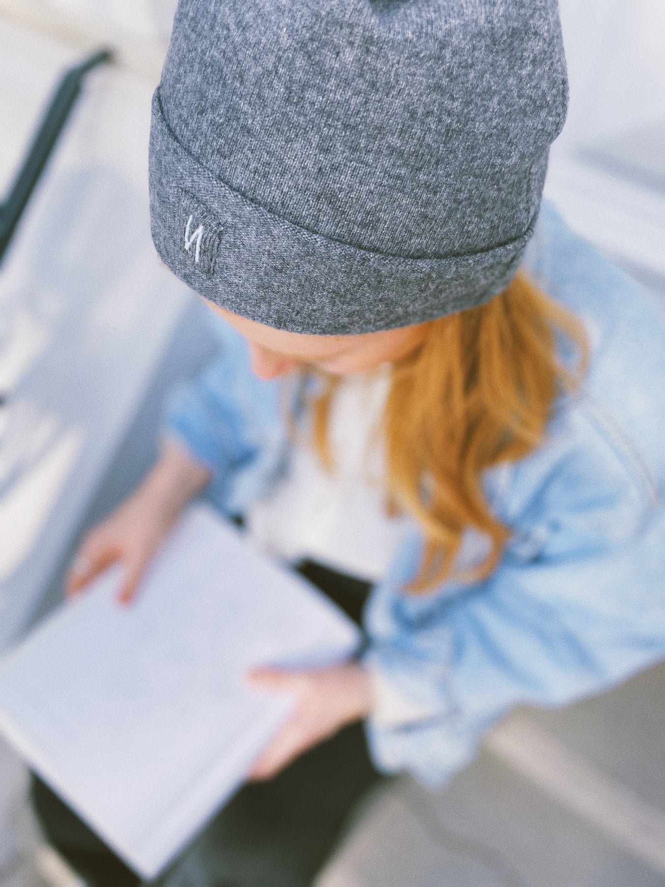 Nonoi Studio MÜTZE GRAU "ATULA" AUS WOLLE // UNISEX