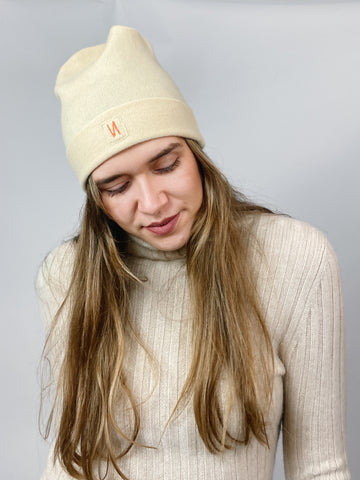 BEIGE MÜTZE "HAMBURG" AUS KASCHMIR // UNISEX