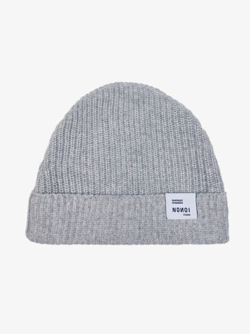 HELLGRAUE MÜTZE "OILA" AUS WOLLE // UNISEX