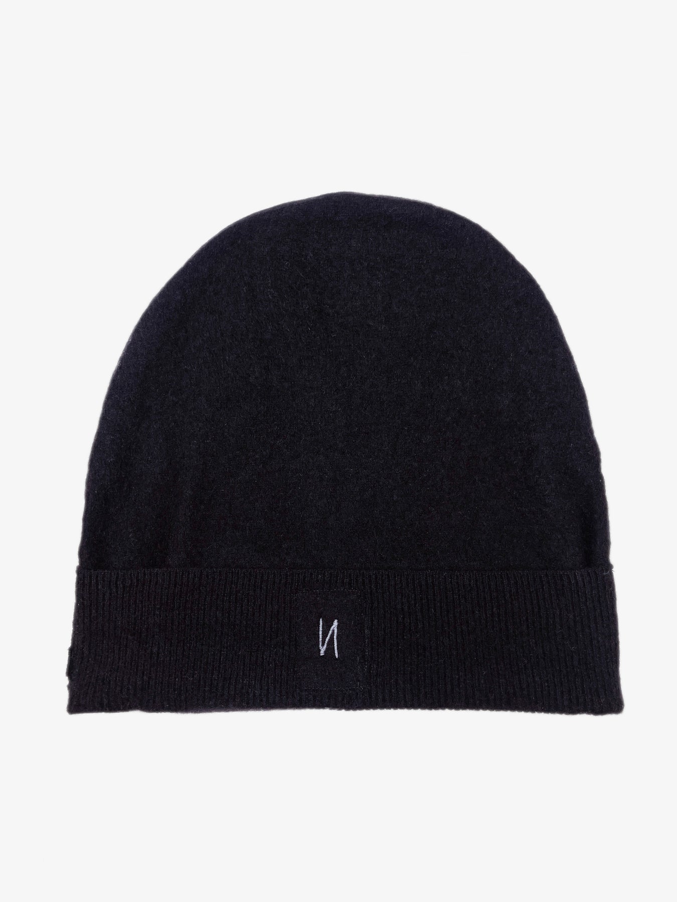 Nonoi Studio SCHWARZE MÜTZE "GENF" AUS KASCHMIR // UNISEX