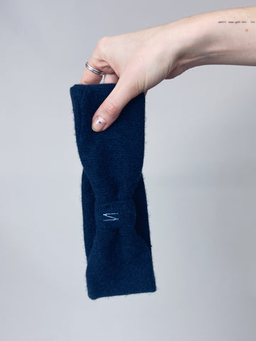 STIRNBAND DUNKELBLAU // KASCHMIR